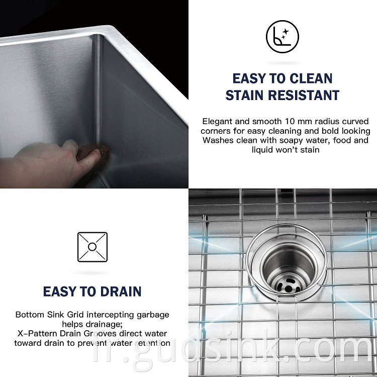 easy to drain kitchen sink